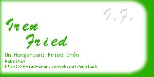 iren fried business card